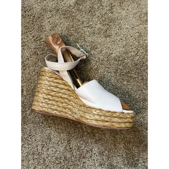 Paloma Barceló Clama Jute-Wedge Sandals Glacial Pink, Sz EU 40 / US 9, MP $374 - Picture 3 of 16